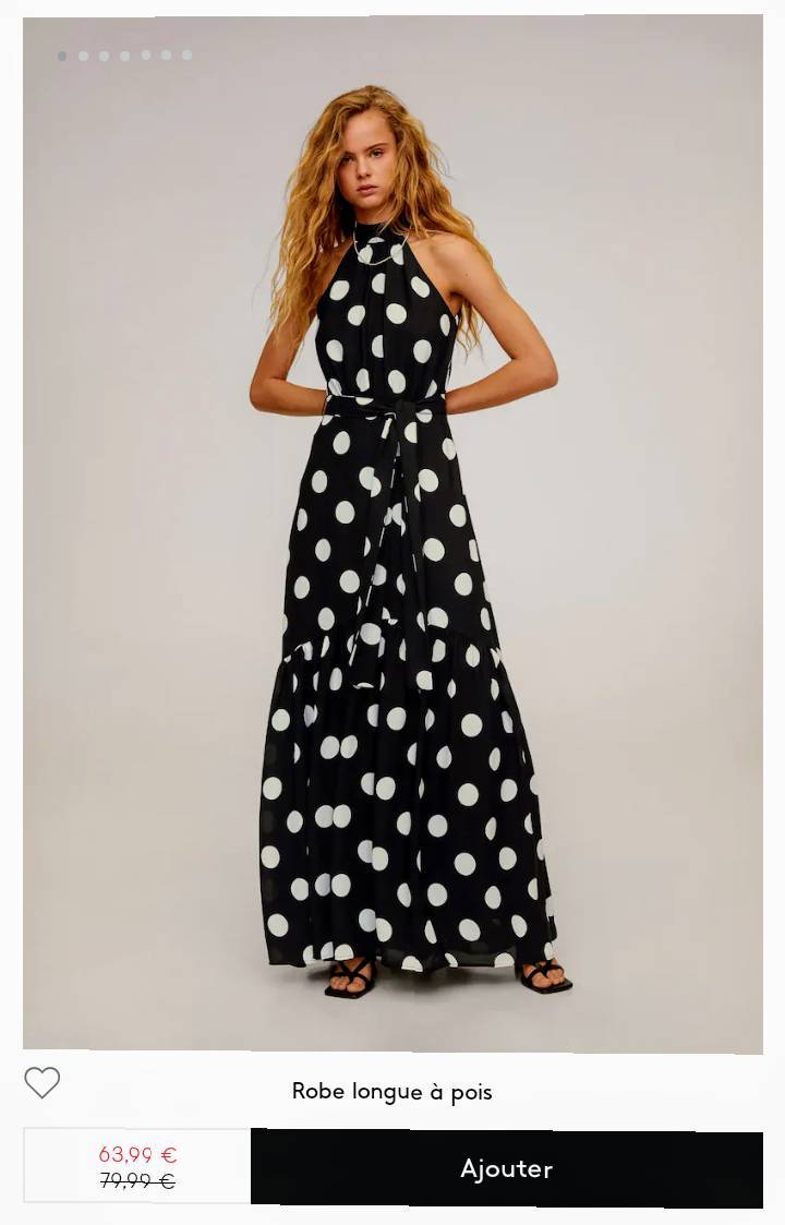 Fashion Robe longue à pois - Femme | Mango France