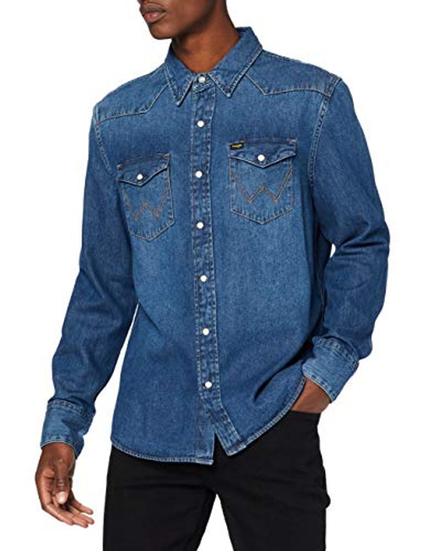 Fashion Wrangler Icons Camisa, Azul