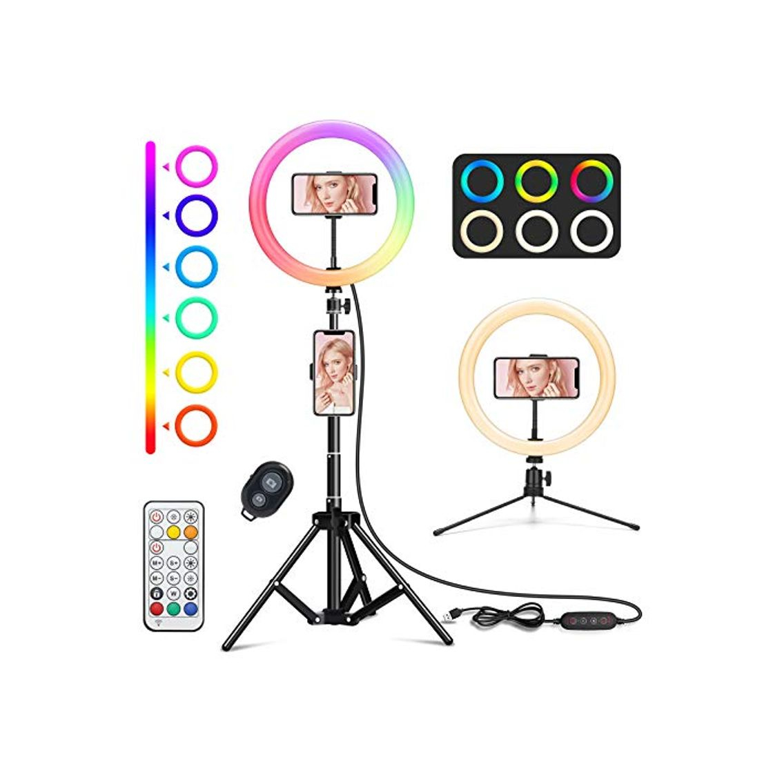 Electrónica WWDOLL Anillo de luz LED Selfie con 26 RGB Colores