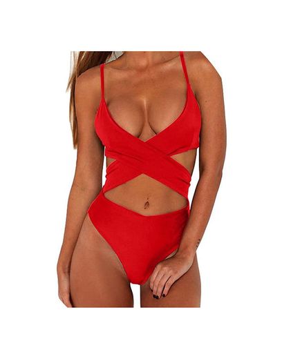 Swimsuit red push up sexy