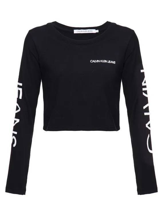 Fashion BLUSA M/L CROPPED CKJ LOGO NAS MANGAS - PRETO - 4