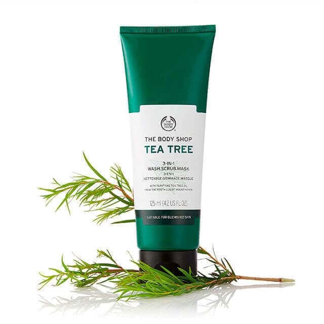 Social The Body Shop Tea Tree 3-In-1 Wash Scrub Mask
