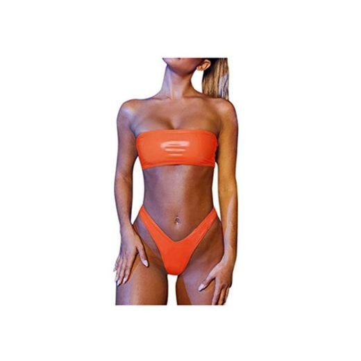 TwoCC Conjunto De Bikini con Vendaje Bandeau para Mujer Traje De Baño
