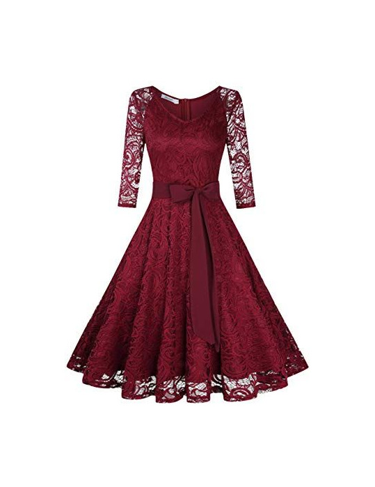 Social KOJOOIN Vestido de encaje para mujer, vestido de dama de honor, para