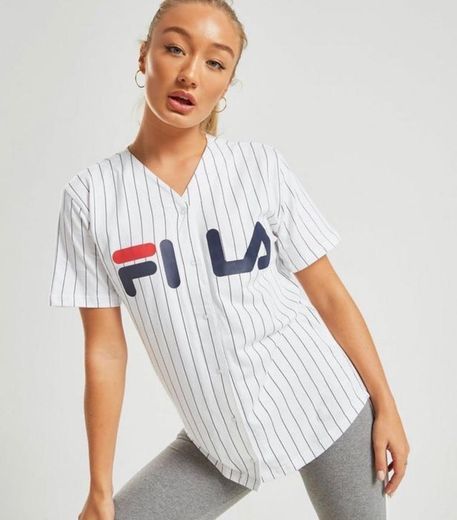 Social Fila Striped Baseball T-Shirt
