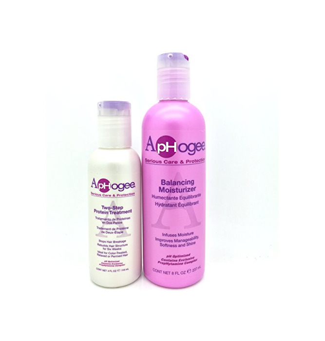 Social Aphogee equilibrio humectante 237 ml y dos paso proteína Kit de tratamiento 118 ml