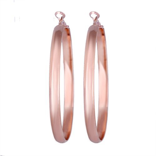 Product Yazilind elegante de 18 quilates chapado en oro inoxidable pendientes grandes del