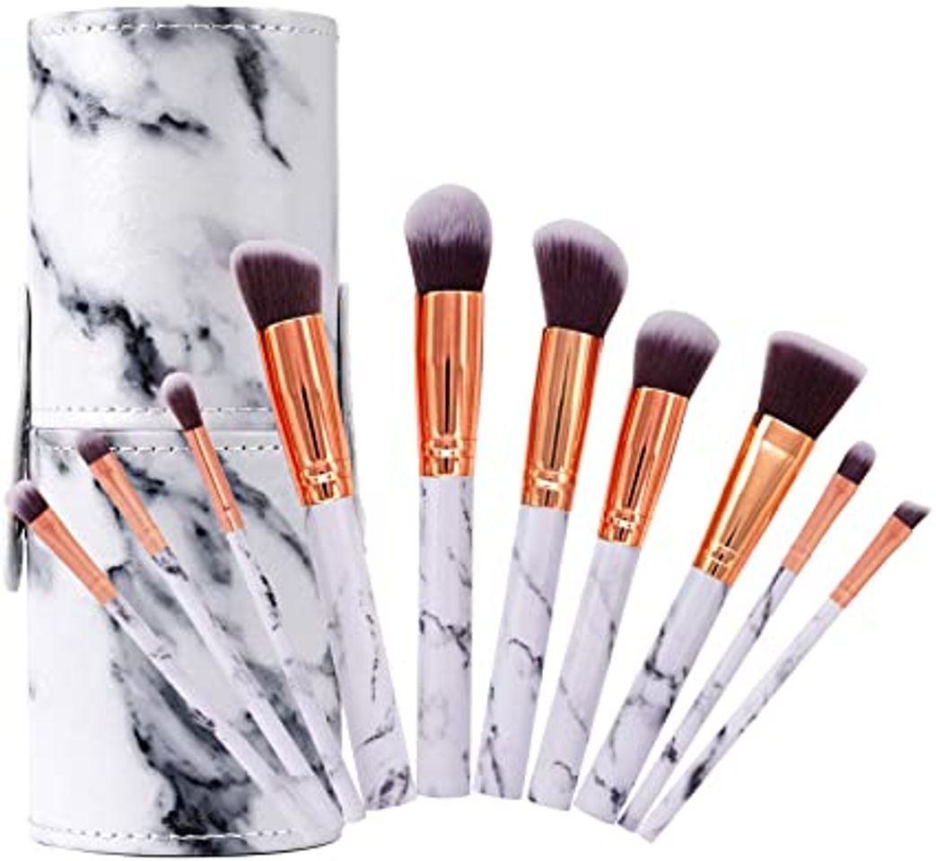 Social Pinceles de Maquillaje Profesional Set de Brochas de Maquillaje de Mármol Cepillo