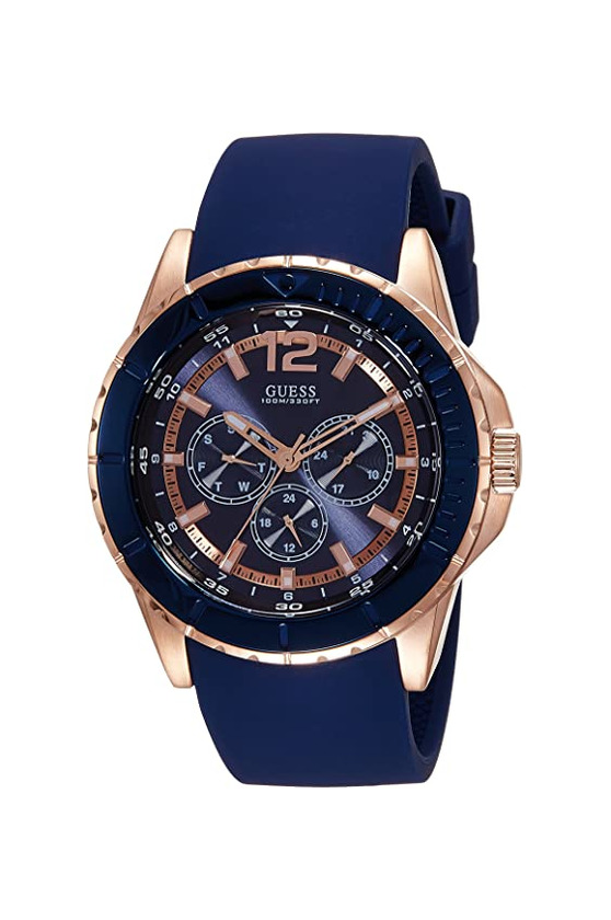 Moda Guess Reloj analogico para Hombre de Cuarzo con Correa en Piel W0673G1