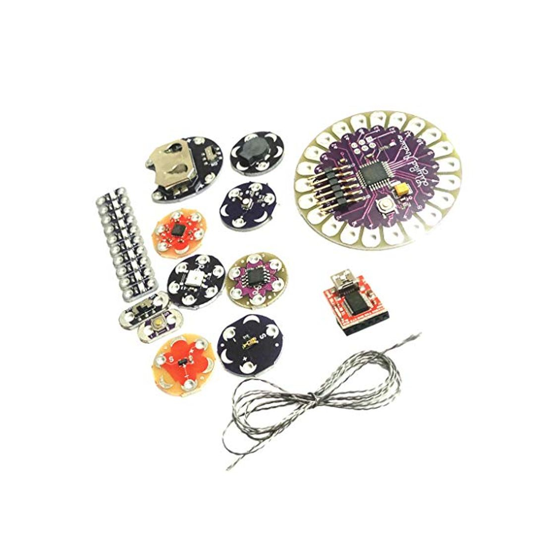 Product Sharplace Kit de Electrónica Lilypad Sewable Placa de Desarrollo Lilypad ATmega328P