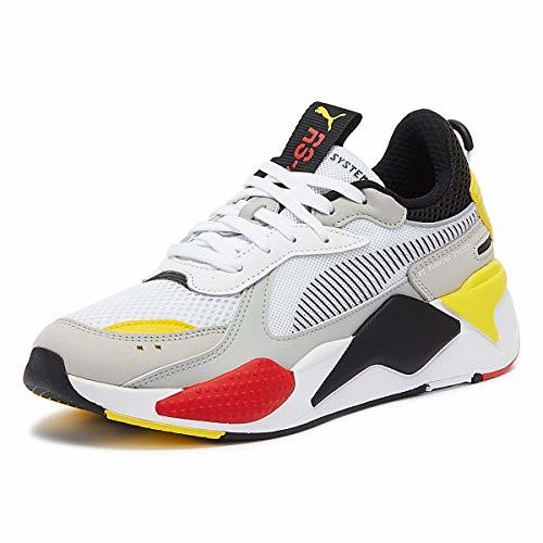 Social PUMA RS-X Toys Hombres Blanco/Negro/Amarillo Zapatillas-UK 9