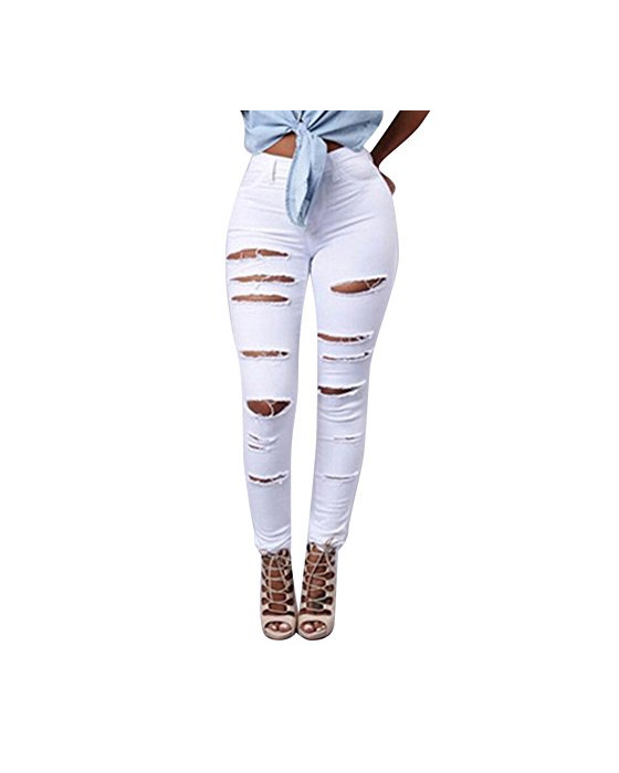 Product Anyu Denim Pantalones Jeans Rotos Vaqueros Push Up Vaqueros Elásticos para Mujer