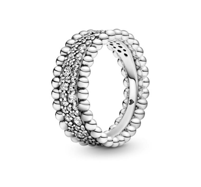 Social Anel beaded pavé band