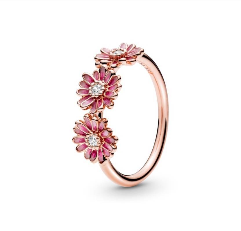 Social Anel Pink Daisy Flower Trio