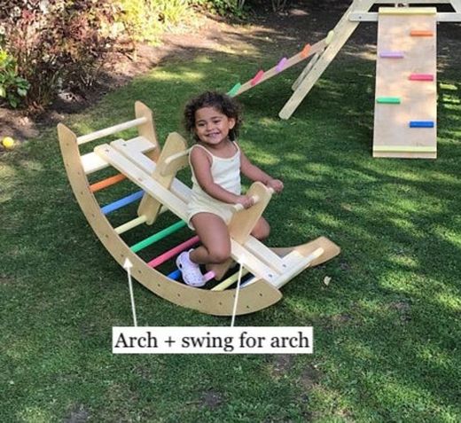 Climbing arch & swing, all in one. Pikler arch, Pikler hump 