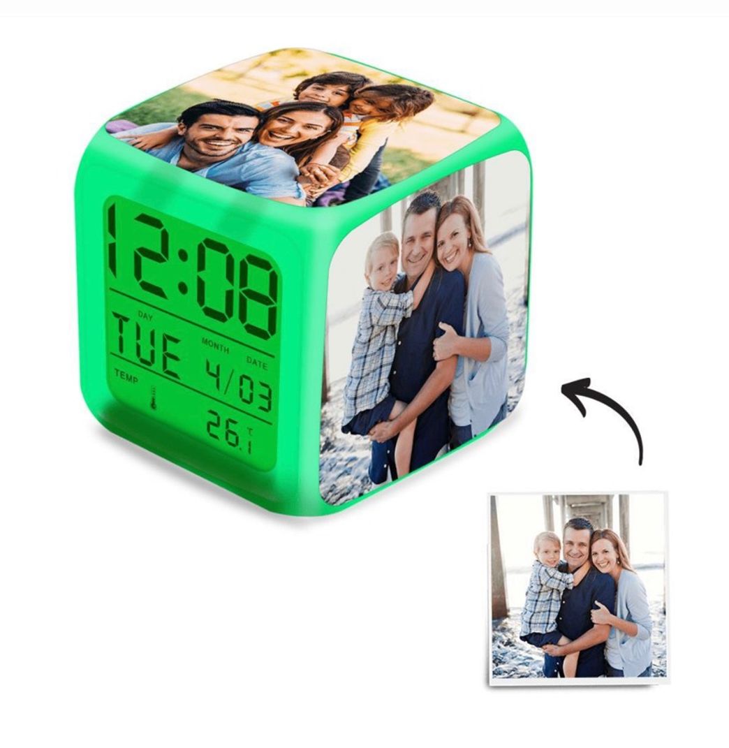 Moda Custom Photo Alarm Clock GIfts Home Decoration Multi Photo C