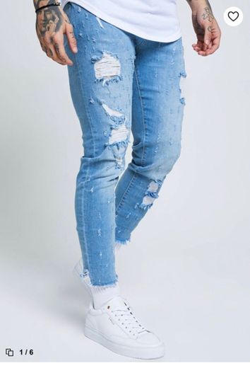 SIKSILK RAW CUFF CROPPED - Jeans Skinny - blue - ZALANDO.CH