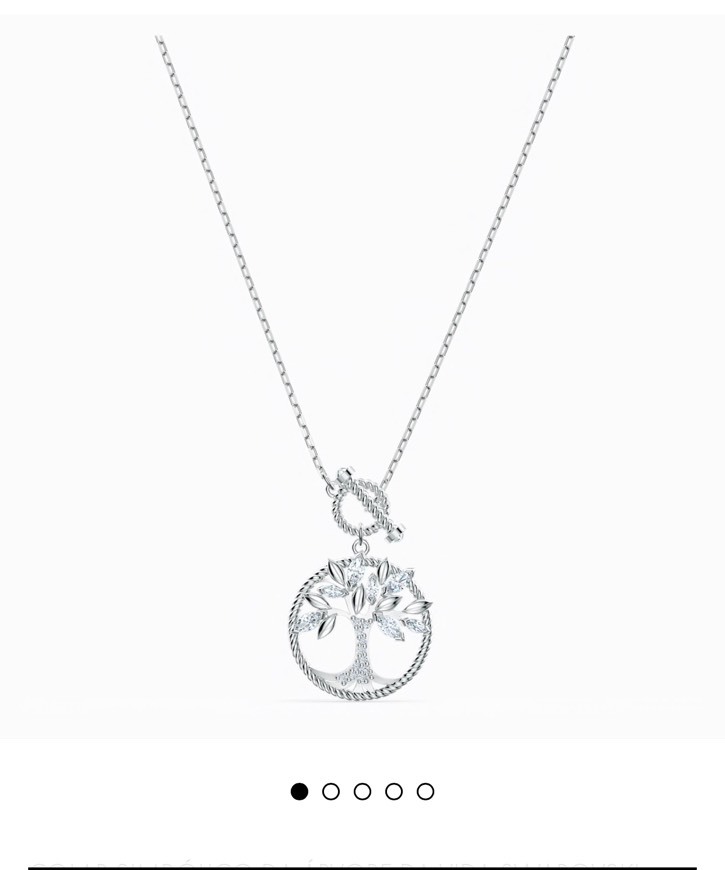 Social Swarovski Symbolic Tree of Life Necklace, White, Rhodium plated ...