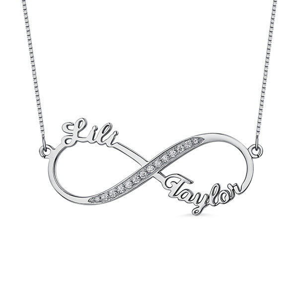 Social Collier Infini-2 Prénoms-Argent