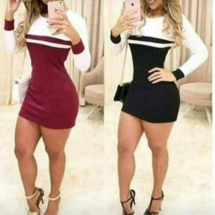 Vestido manga longa