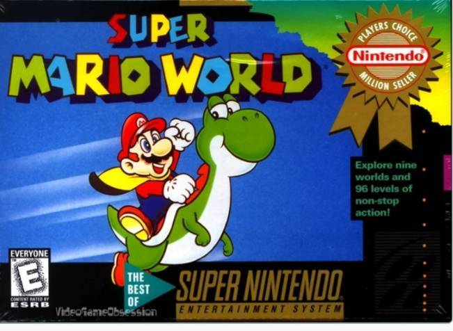 Videojuegos Super Mario World. Super Nintendo.