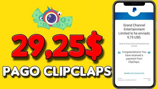 PAGO DE CASI 30$ DE CLIPCLAPS 
