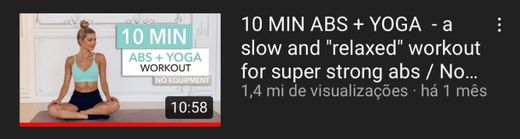 10 MIN ABS + YOGA - YouTube