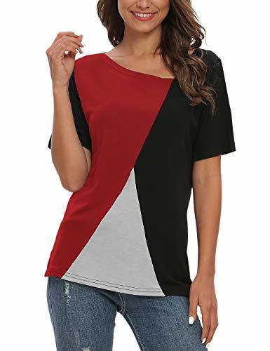 Producto AUSELILY Camisetas de Manga Corta para Mujer Blusas Tops de túnica con