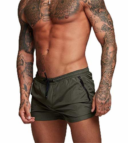 Social Kfnire Bañadores de natación, Pantalones Cortos de los Hombres de Secado rápido
