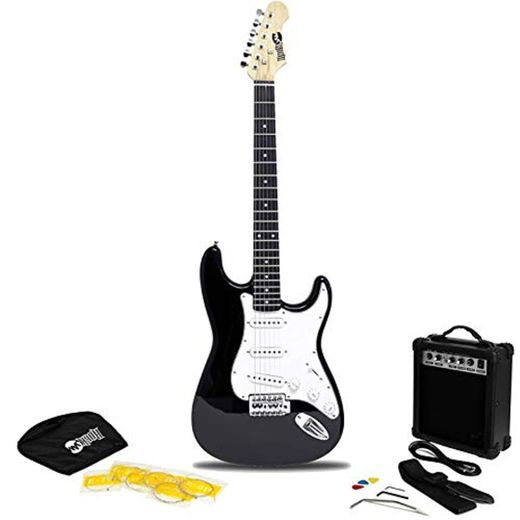 Tamaño RockJam eléctrica llena Superkit guitarra con amplificador de guitarra