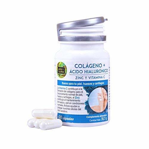 Product Colágeno +Ácido Hialurónico -Aquisana  | Zinc y Vitamina C   |Alérgenos