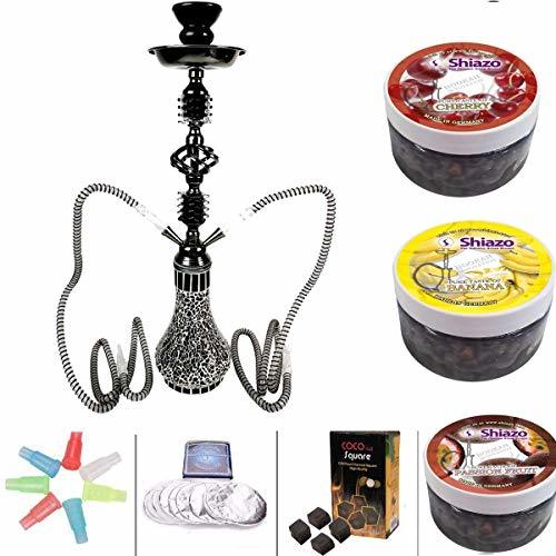 Producto Kertou Shisha 55 cm 2 Manguera Hookah Cachimba Narguile agua tubo vidrio