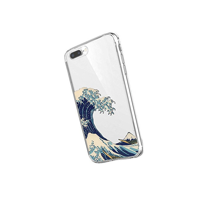 Social Inonler Olas de Arte Ukiyo-e japonés de Suave Transparente Funda(Funda iPhone 6S,