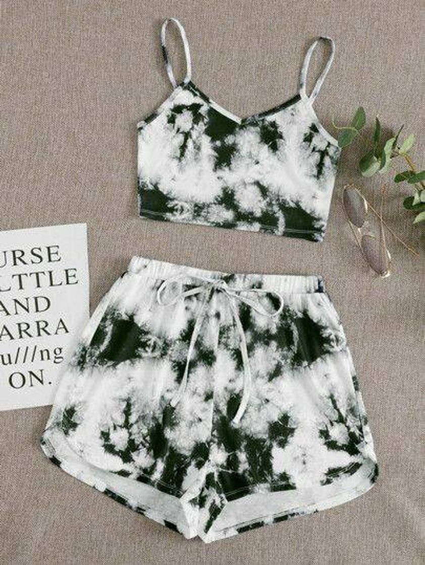 Moda Tie-Dye Wash Cami Top & Shorts Set