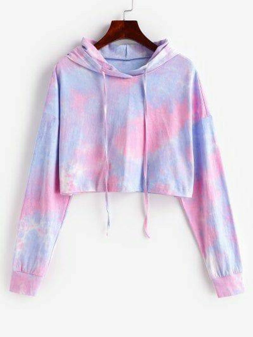 Moda Tie-Dye Crop Pullover Hoodie