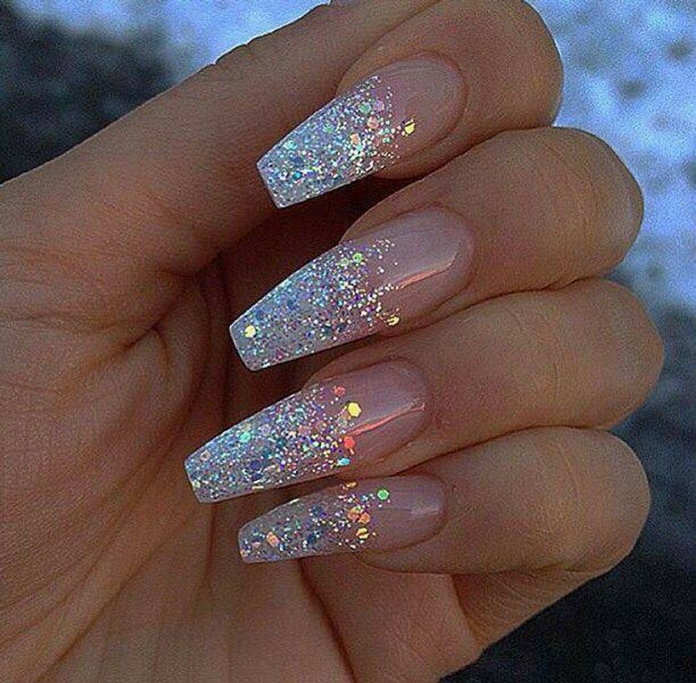 Moda Unhas com glitter