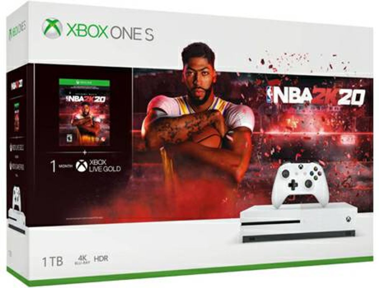 Fashion Xbox one s branco 1 TB  com jogo NBA 2k20