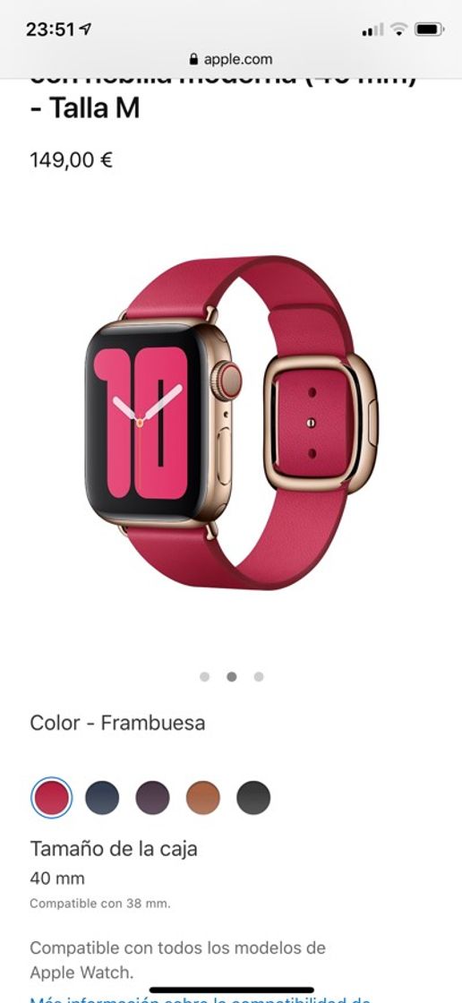 Fashion Correa de piel Apple Watch 