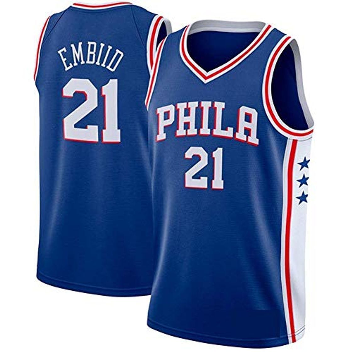 Product WOLFIRE SC Camiseta de Baloncesto para Hombre, NBA, Philadelphia 76ers 21# Joel