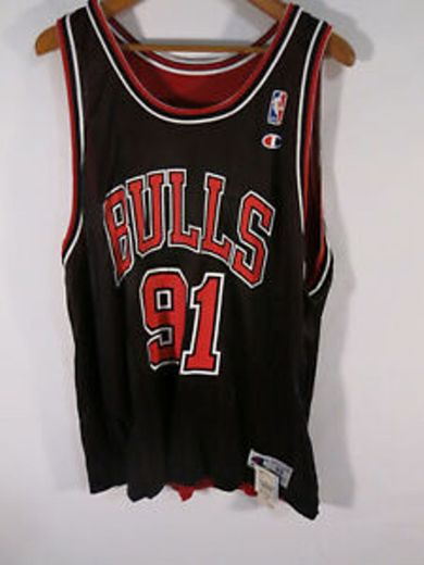 WYQ Hombres Dennis Rodman # 91 Chicago Bulls Baloncesto Jersey Campeonato Jersey