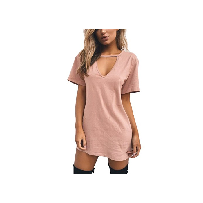 Inlefen Minivestido para Mujer - V Profundo