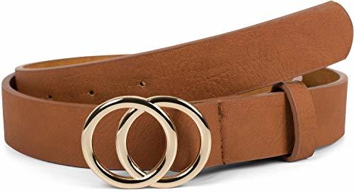 Social styleBREAKER cinturón de mujer monocolor con hebilla de anillo, cinturón para la