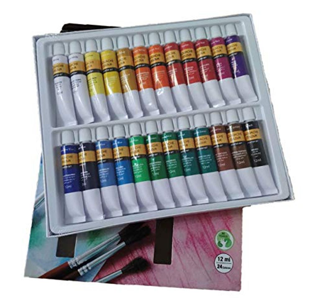 Social Kit de Pinturas Tempera Manualidades Pigmento Superior No Tóxico, Set Tempera Paint