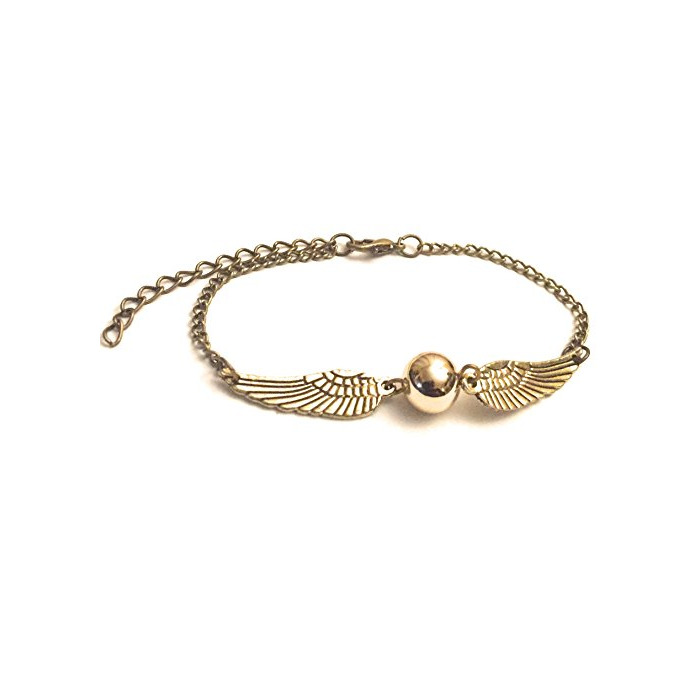 Producto Chamber37® Snitch alas de bronce y bolita de oro pulsera