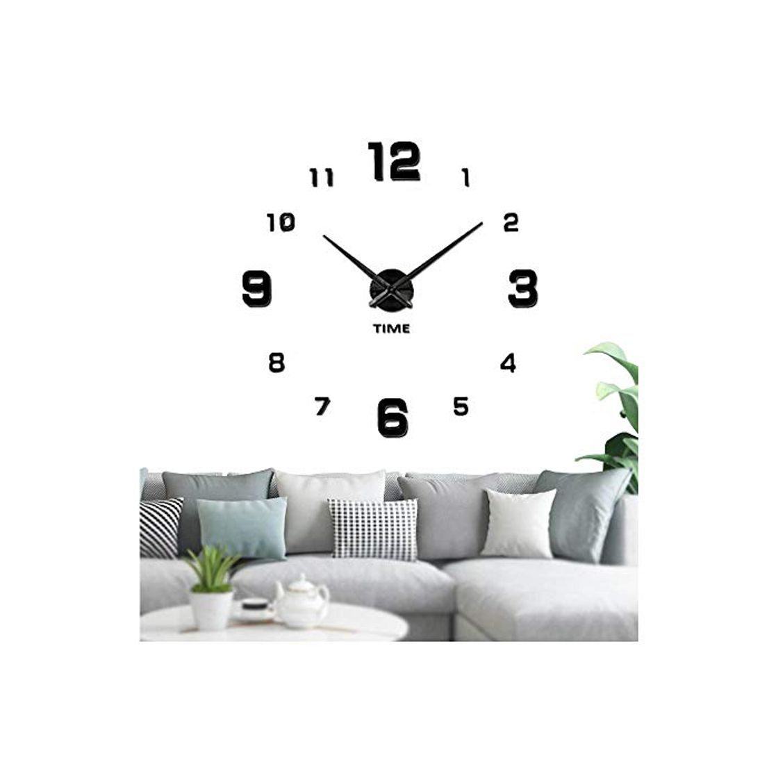 Social Vangold Reloj silencioso 3D adhesivo efecto cristal para pared