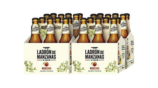 Ladrón de Manzanas Cider Manzana - 4 Packs de 6 Botellas x