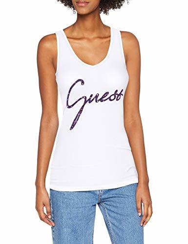 Product Guess Vn Tank Camiseta sin Mangas, Blanco