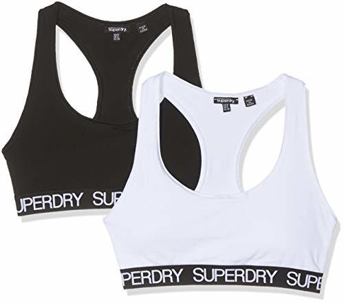Social Superdry Essential Sport Bralet Double Pack Braguita, Multicolor