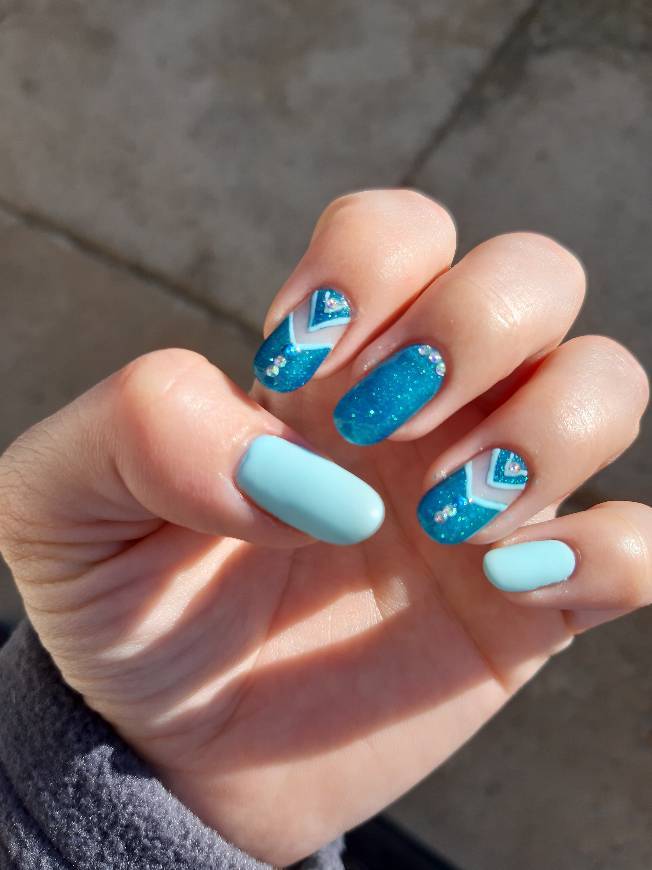 Social Blue and glitter