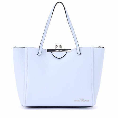Lugar Marc Jacobs Borsa Kiss Lock in pelle martellata azzurra